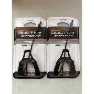 2 Shock Doctor Pro Strapped Mouth Guard Smoke Color Multiple Layer Age 11+ Adult